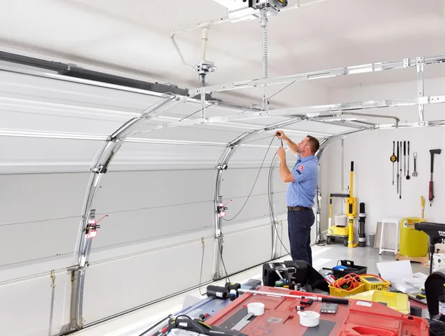 Garage door cable repair service by Maple Heights Garage Door Repair in Maple Heights