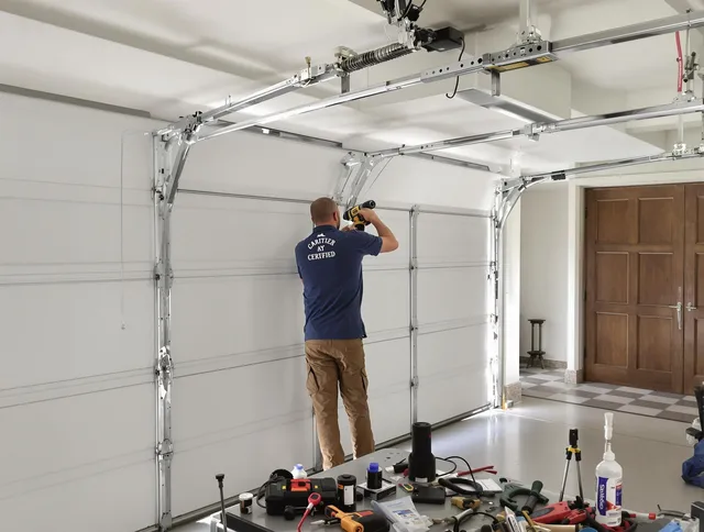 Maple Heights Garage Door Repair certified technician performing precision garage door repair in Maple Heights