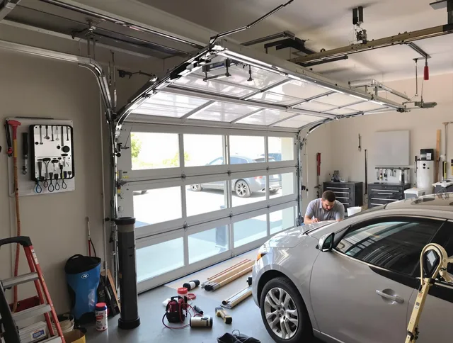 Garage door noise reduction service by Maple Heights Garage Door Repair in Maple Heights
