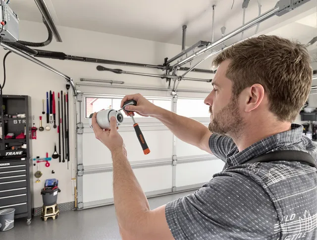 Garage door opener repair service by Maple Heights Garage Door Repair in Maple Heights