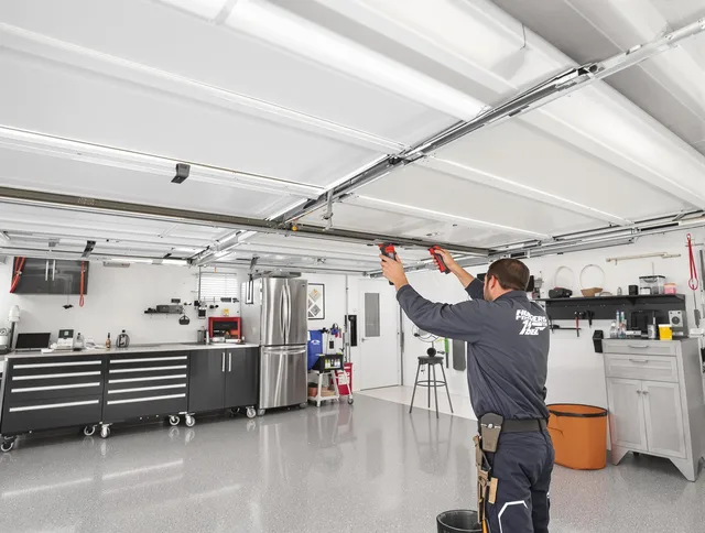 Overhead garage door repair service by Maple Heights Garage Door Repair in Maple Heights