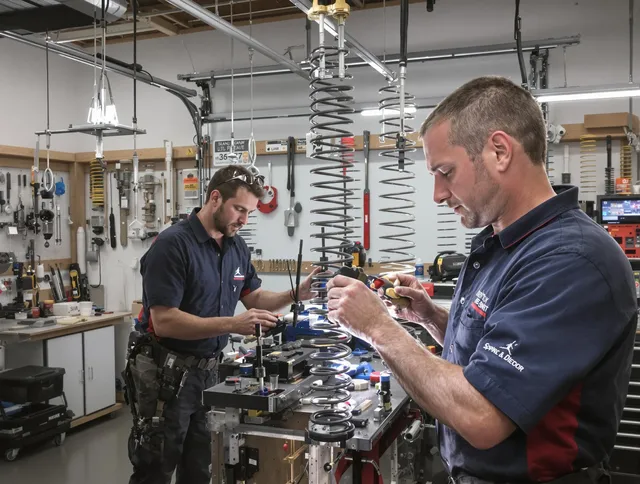 Garage door spring repair service by Maple Heights Garage Door Repair in Maple Heights